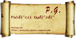 Palóczi Győző névjegykártya